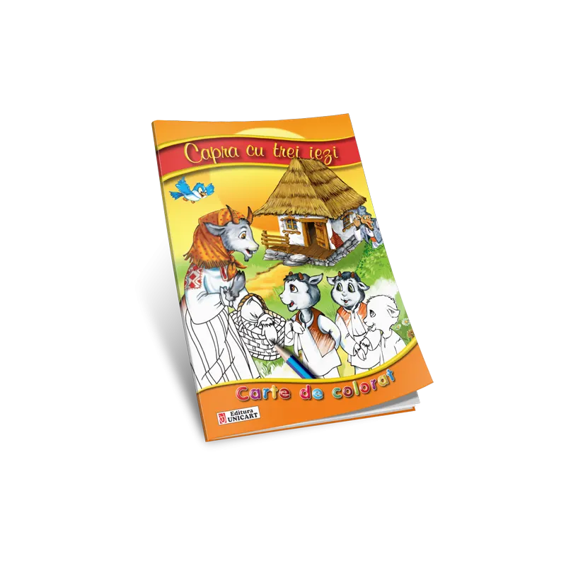 Carte de colorat E i poveE ti , Capra cu trei iezi, tip A5, 16 pagini