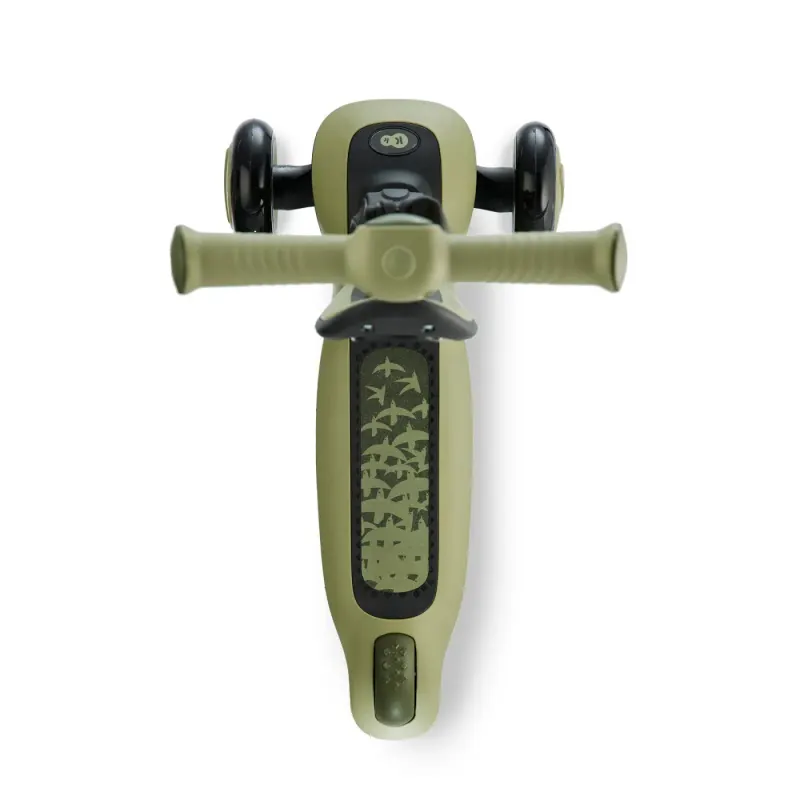 Trotineta Kinderkraft Halley, transformabila, sezut, lumini, pliabila, verde KID922307 — imaginea 3