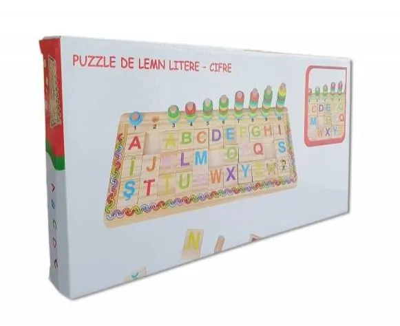 Joc educativ cu Logaritmi, cifre si numere, Lemn