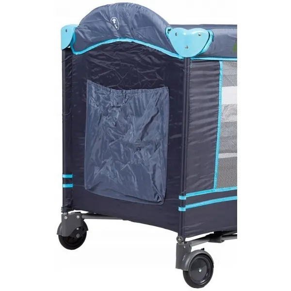 Patut pliabil Ecotoys, 2 nivele, bleumarin KID062950 — imaginea 4