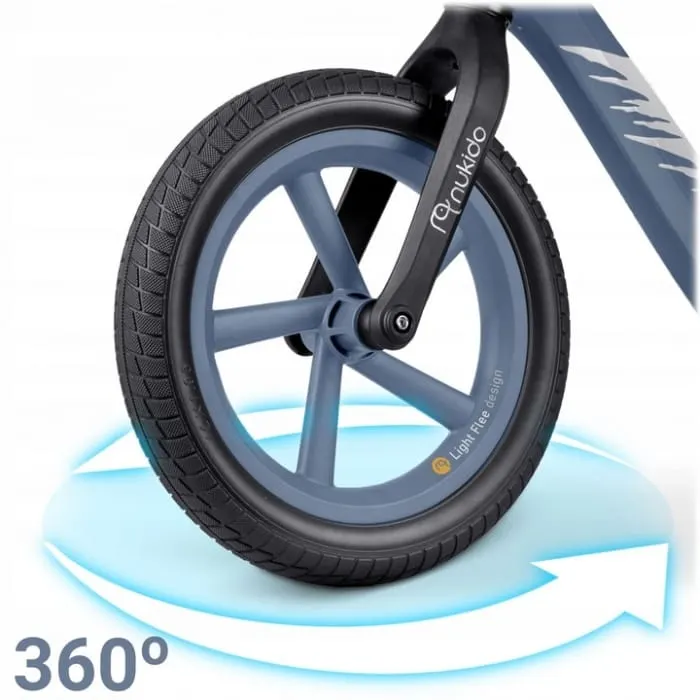 Bicicleta Nukido Light Flee, echilibru, fara pedale, roti EVA, bleumarin KID623081 — imaginea 5