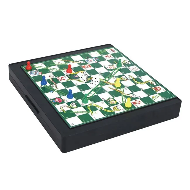 Joc de societate magnetic-Mini Scara cu serpi,20x20 cm