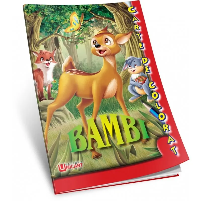 Carte de colorat E i poveE ti , Bambi, tip A5, 16 pagini