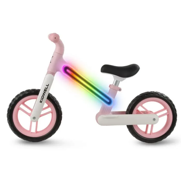 Bicicleta Kidwell SUNO, echilibru, fara pedale, led, roz KID707131 — imaginea 2