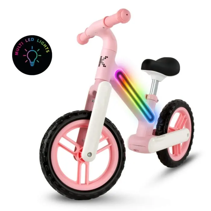 Bicicleta Kidwell SUNO, echilibru, fara pedale, led, roz KID707131 — imaginea 3