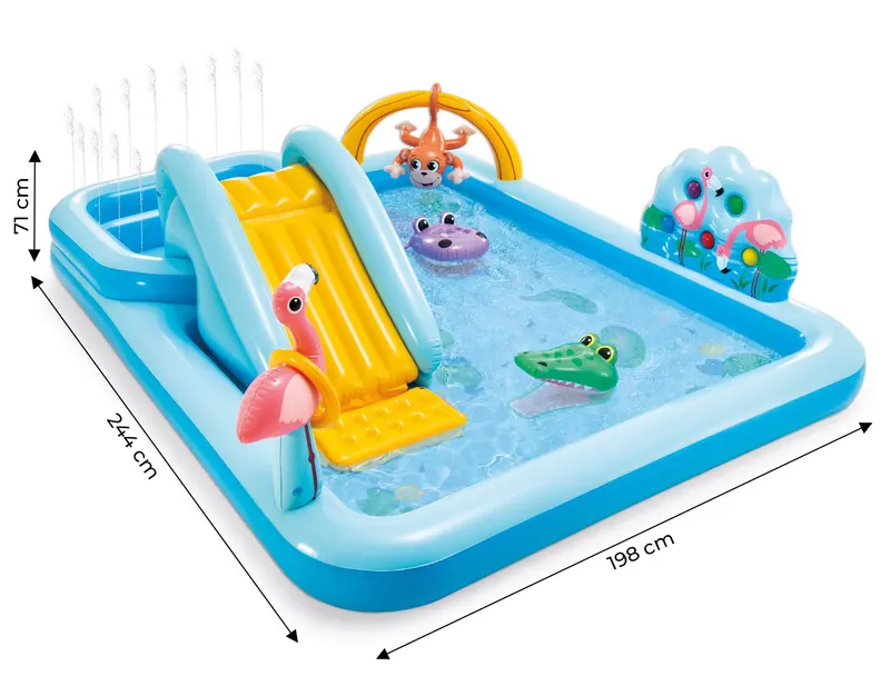 Piscina gonflabila copii Intex 57161, centru de joaca, tobogan, multicolor KID413075 — imaginea 2