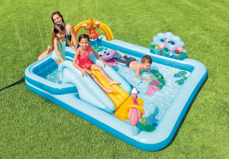 Piscina gonflabila copii Intex 57161, centru de joaca, tobogan, multicolor KID413075 — imaginea 3