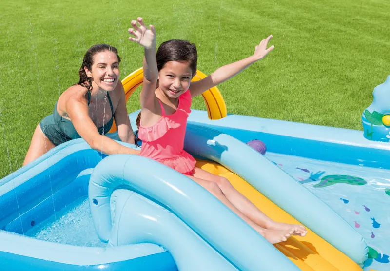 Piscina gonflabila copii Intex 57161, centru de joaca, tobogan, multicolor KID413075 — imaginea 4