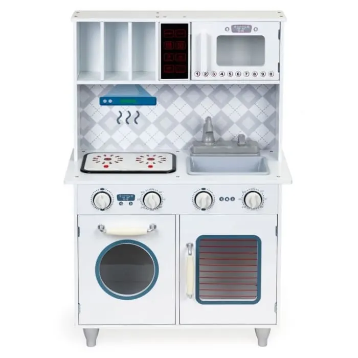 Bucatarie copii Ecotoys, lemn, sunete si lumini, multicolor KID975396