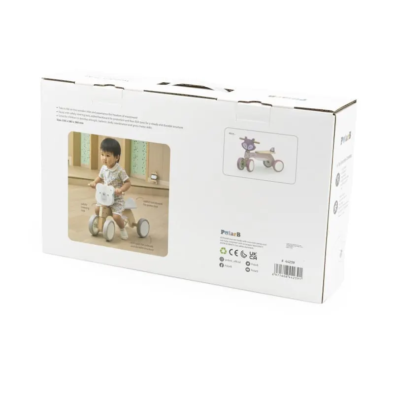 Tricicleta PolarB Viga, lemn, urs polar, alb KID442391 — imaginea 4