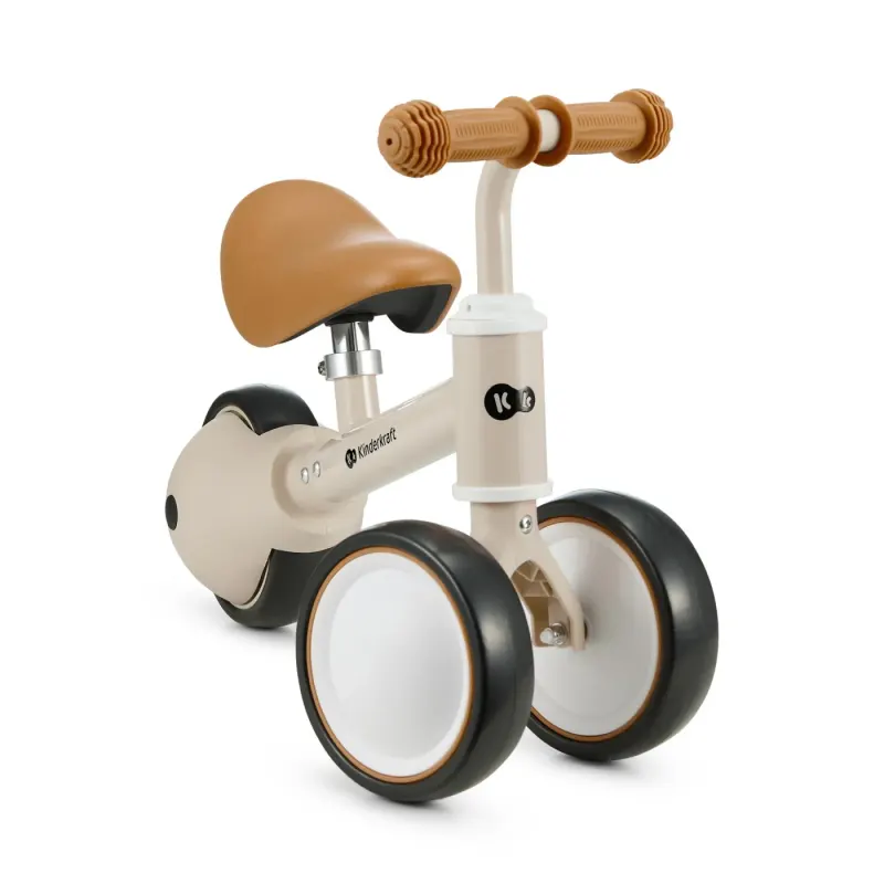 Bicicleta Kinderkraft Cutie, echilibru, 3 roti, bej KID925384 — imaginea 4
