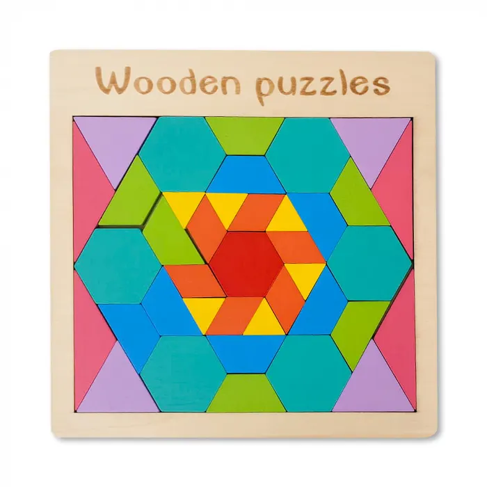Puzzle din Lemn - Joc de Logica si Imaginatie Montessori