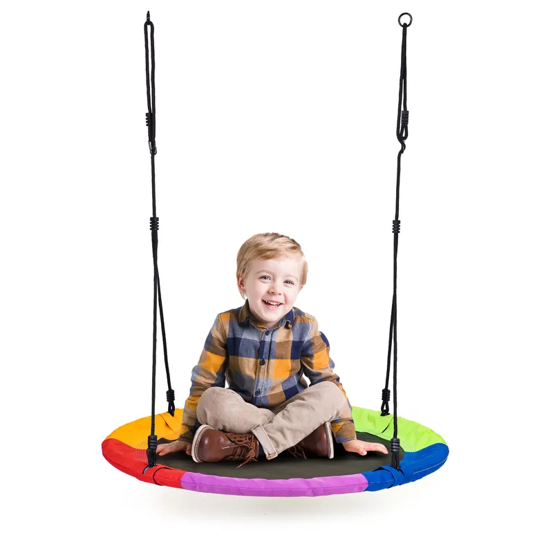 Leagan cuib Ecotoys, 150 kg, 100 cm, reglabil, multicolor KID066866 — imaginea 2