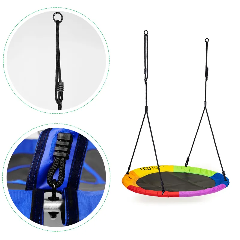 Leagan cuib Ecotoys, 150 kg, 100 cm, reglabil, multicolor KID066866 — imaginea 4
