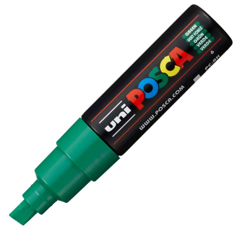 Marker UNI PC-8K Posca, 8.0 mm,varf tesit,verde