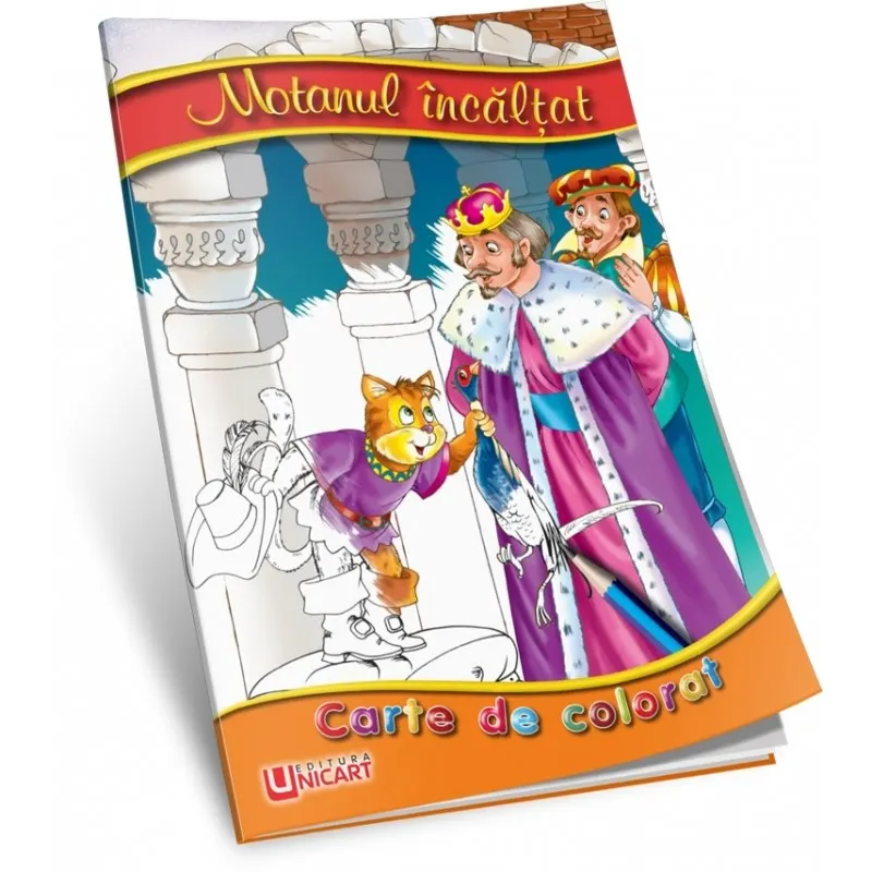 Carte de colorat E i poveE ti , Motanul Incaltat, tip A5, 16 pagini