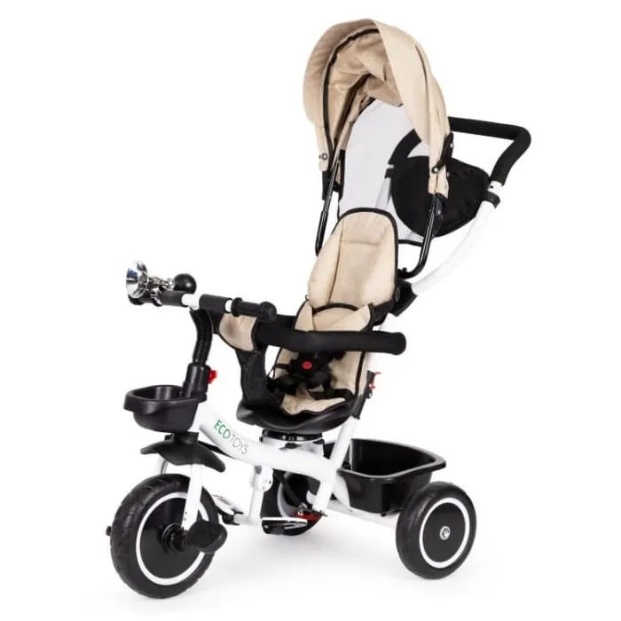 Tricicleta Ecotoys YM-BT-2, scaun rotativ, bej KID975549 — imaginea 2