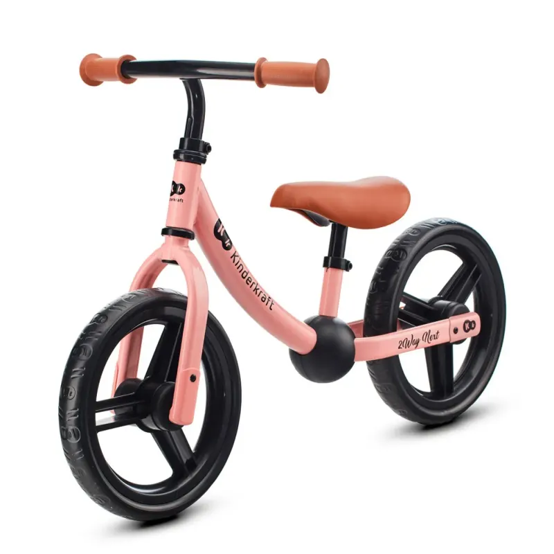 Bicicleta Kinderkraft 2Way Next, echilibru, fara pedale, roz KID922246