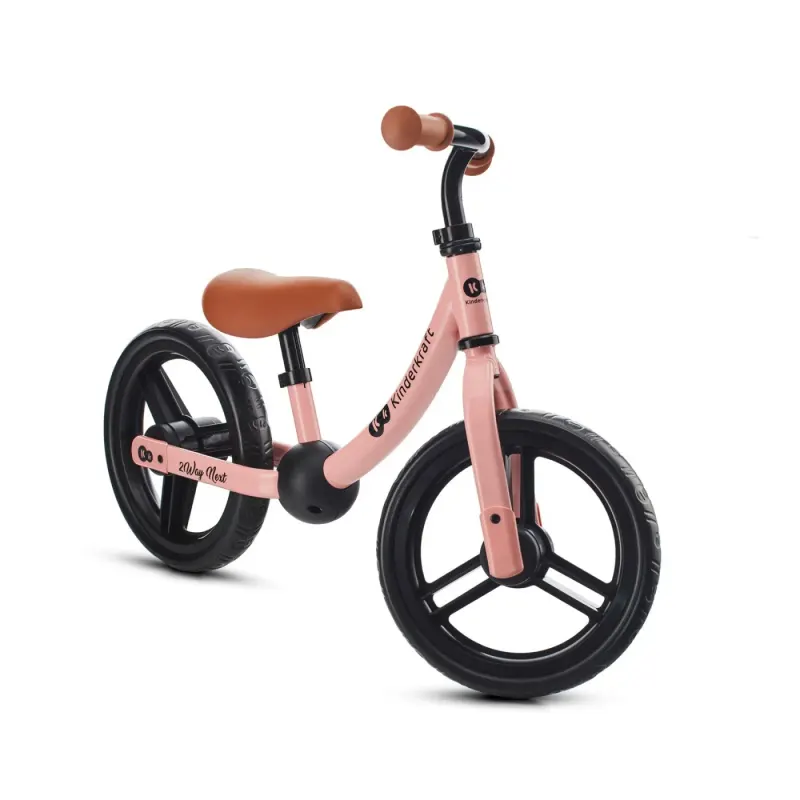 Bicicleta Kinderkraft 2Way Next, echilibru, fara pedale, roz KID922246 — imaginea 4