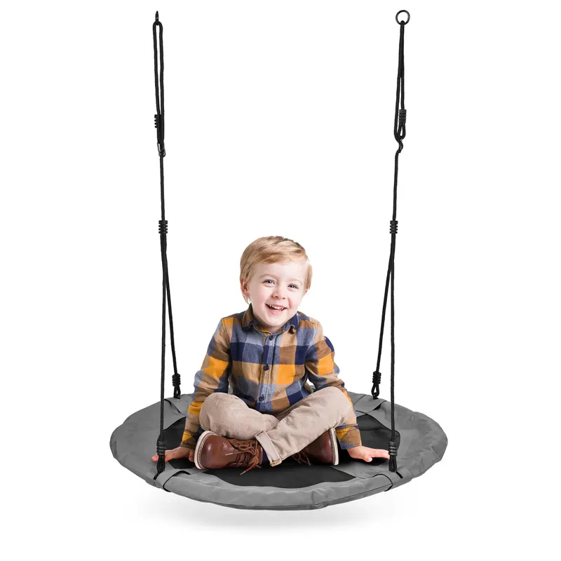 Leagan cuib Ecotoys, 150 kg, 100 cm, reglabil, gri KID001996 — imaginea 2