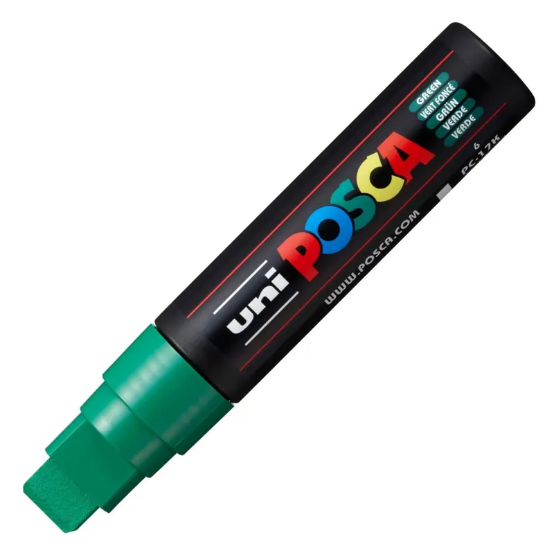 Marker UNI PC-17K Posca,15.0 mm,varf tesit,verde
