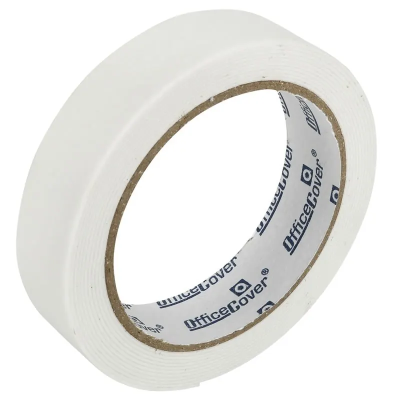 Banda dublu adeziva Office Cover, buretata, 24 mm x 3 m, alba