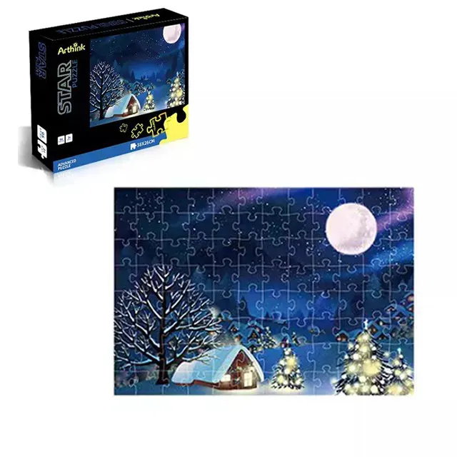 Puzzle Fosforescent 96 Piese - Noapte de Iarna