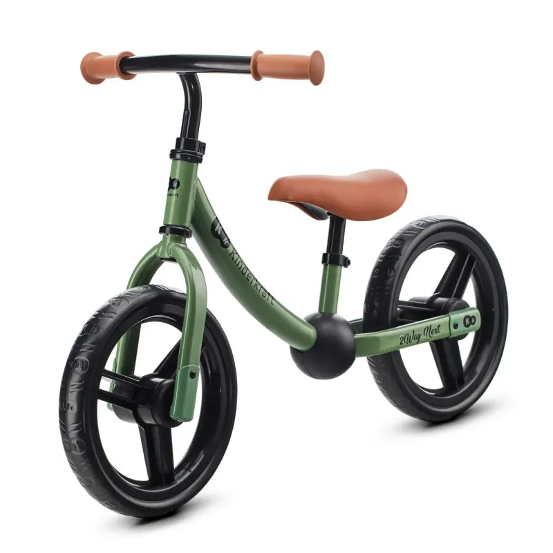 Bicicleta Kinderkraft 2Way Next, echilibru, fara pedale, verde KID922253
