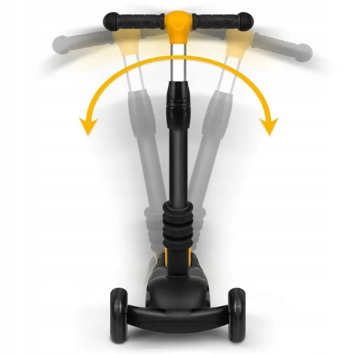 Trotineta Ricokids Cubi, 3 in 1, roti LED, portocaliu/negru KID611682 — imaginea 3