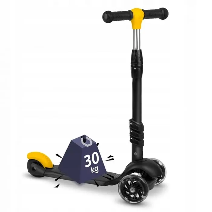 Trotineta Ricokids Cubi, 3 in 1, roti LED, portocaliu/negru KID611682 — imaginea 4