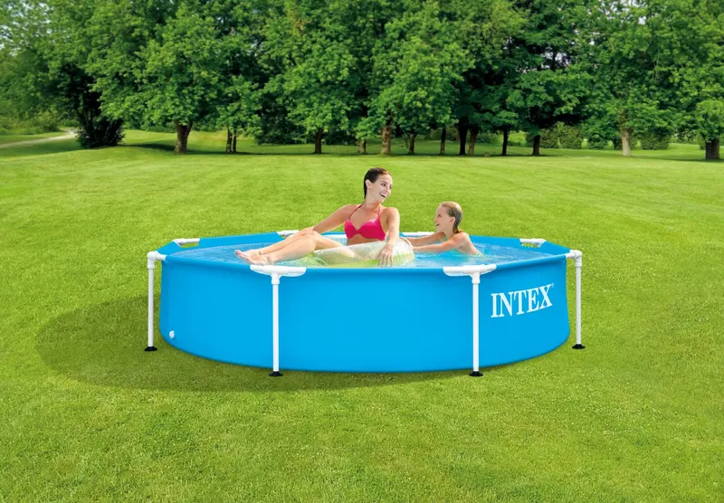 Piscina cu cadru metalic INTEX 28205, rotunda, 244x51 cm, albastru KID420561 — imaginea 5