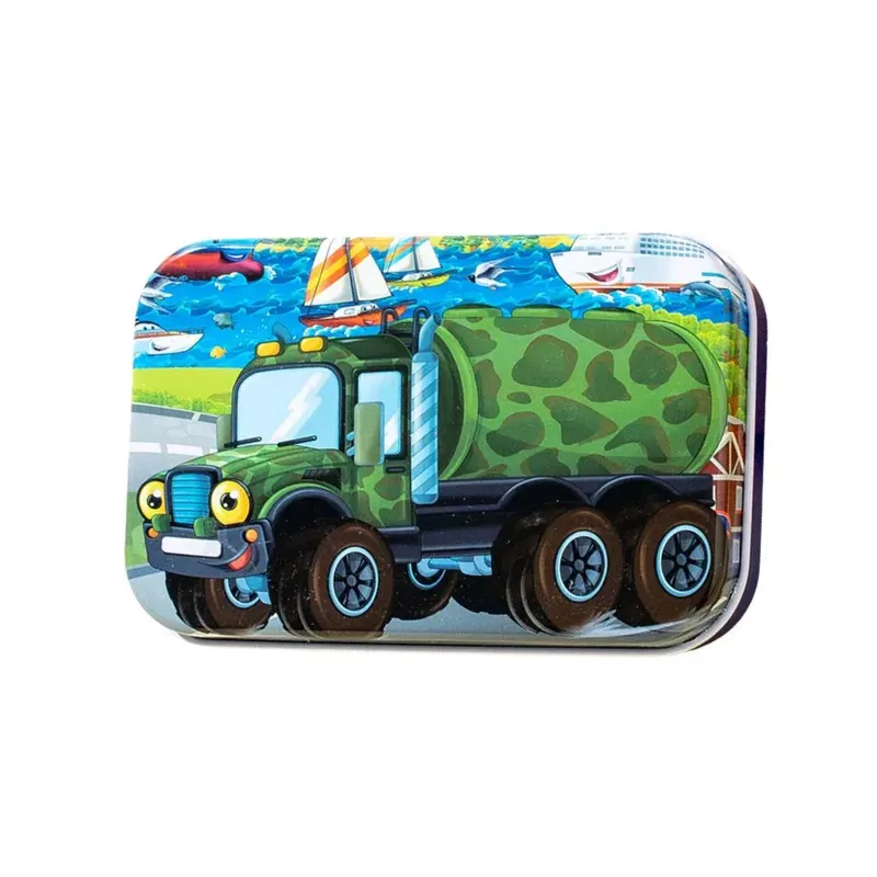 Puzzle cu 60 de piese, Tematici diverse, - Camionul verde