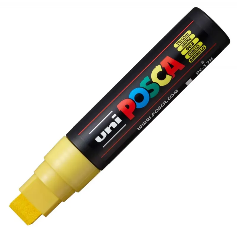 Marker UNI PC-17K Posca,15.0 mm,varf tesit,galben