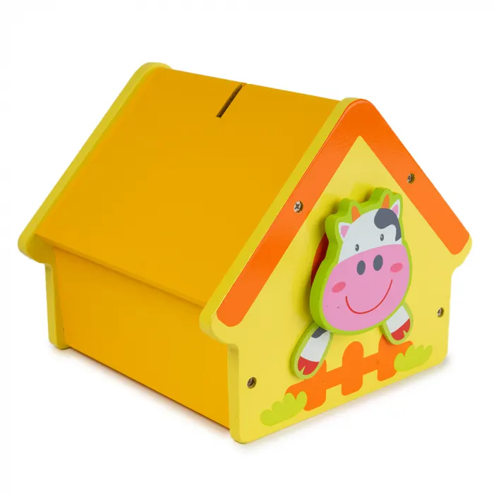Pusculita Casuta din Lemn - Vacuta Montessori