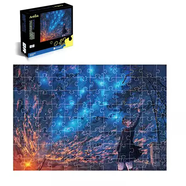 Puzzle Fosforescent 96 Piese - Cer Instelat