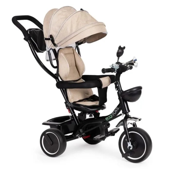 Tricicleta Ecotoys JM-066-9, sezut rotativ, bej KID065470
