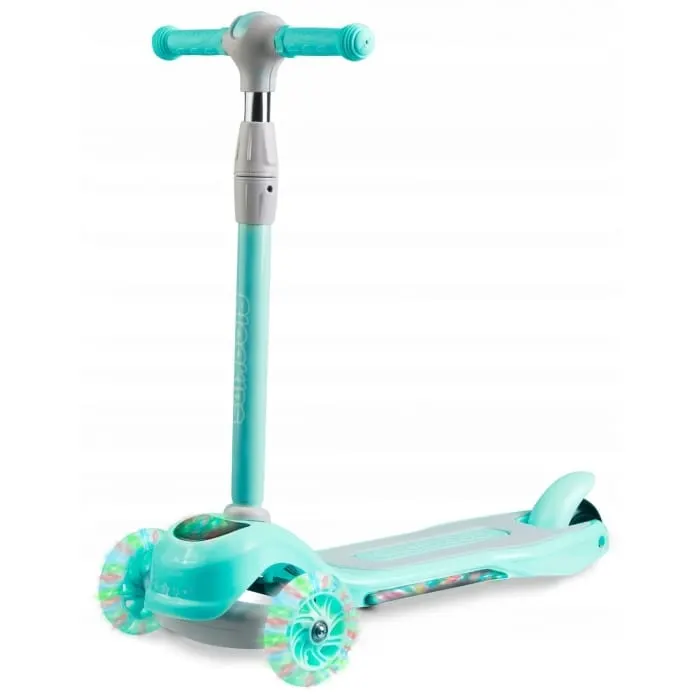 Trotineta Ricokids Piko, ghidon reglabil, roti LED, turcoaz KID477808