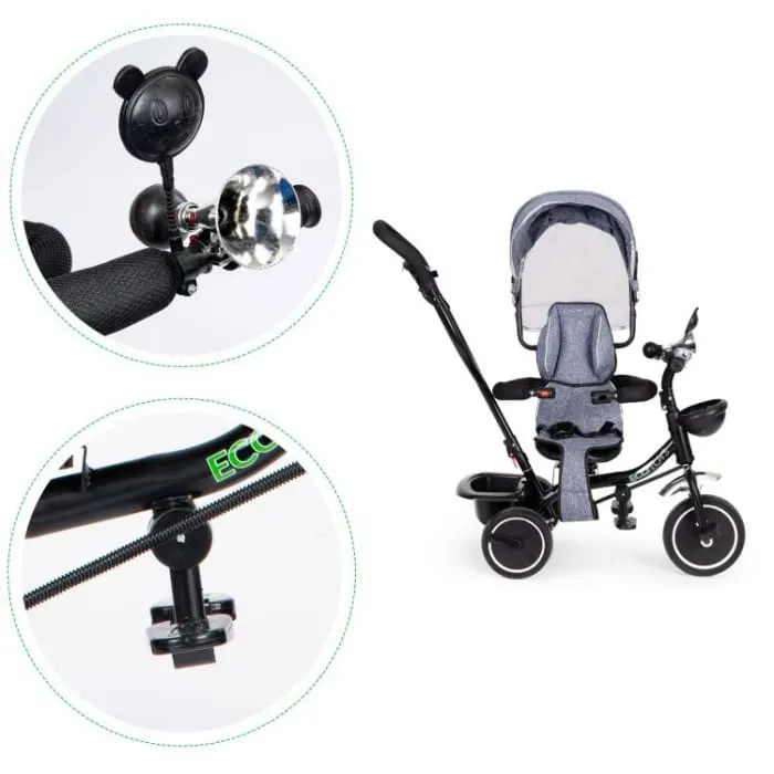 Tricicleta Ecotoys JM-066-9, sezut rotativ, gri KID064626 — imaginea 4