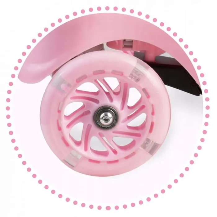 Trotineta Ricokids Piko, ghidon reglabil, roti LED, roz KID477815 — imaginea 5