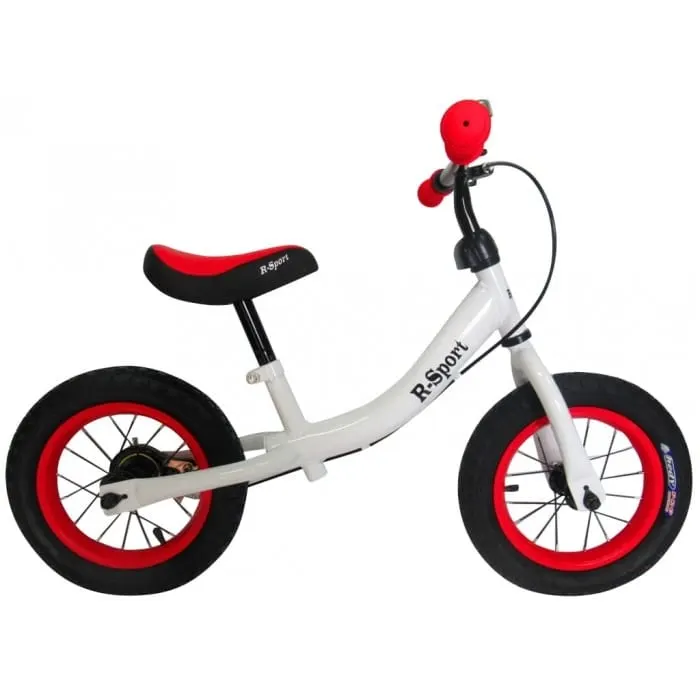 Bicicleta R-Sport R3, echilibru, fara pedale, roti gonflabile, alb/rosu KID996640 — imaginea 2