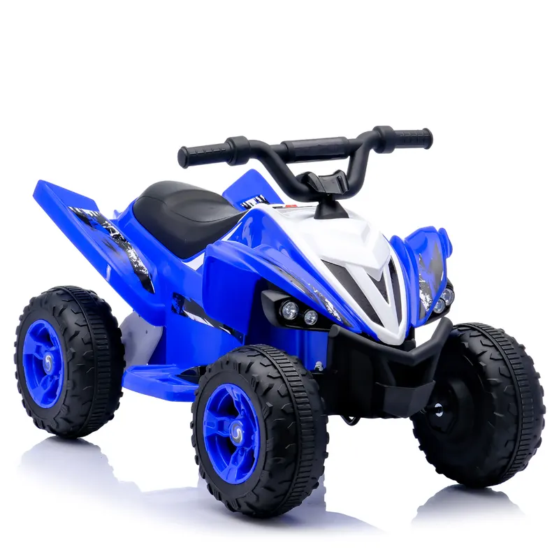 ATV electric pentru copii, Raptor, 80W, 12V, roti moi, telecomanda inclusa, albastru