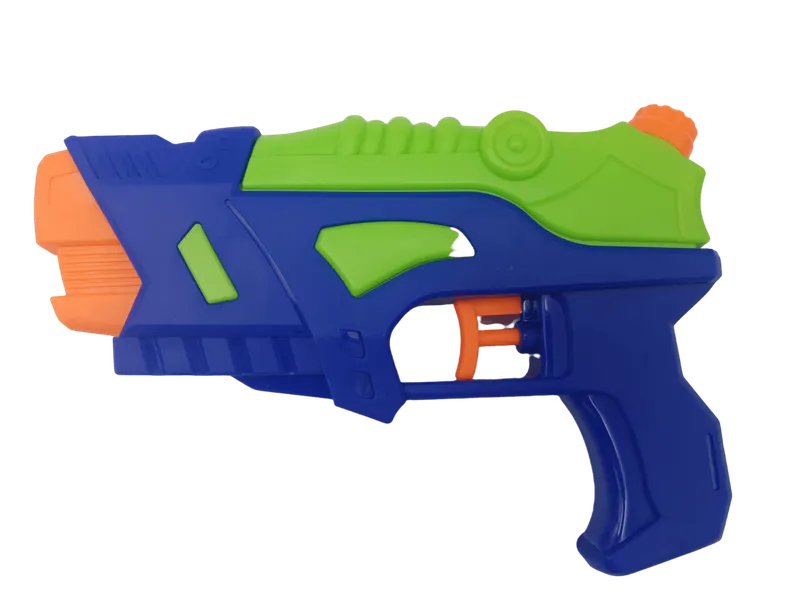 Pistol Jucarie cu Apa, cu Rezervor, Albastru Verde, 21x4x15 cm, + 3 Ani