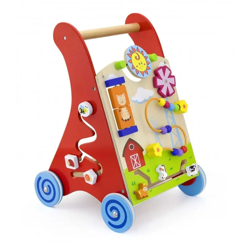 Antemergator Viga, lemn, activitati Montessori, rosu KID509507