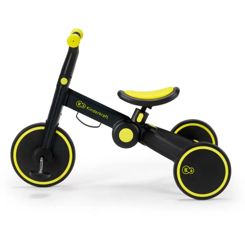 Tricicleta Kinderkraft 4Trike, 3 in 1, echilibru, negru KID916023