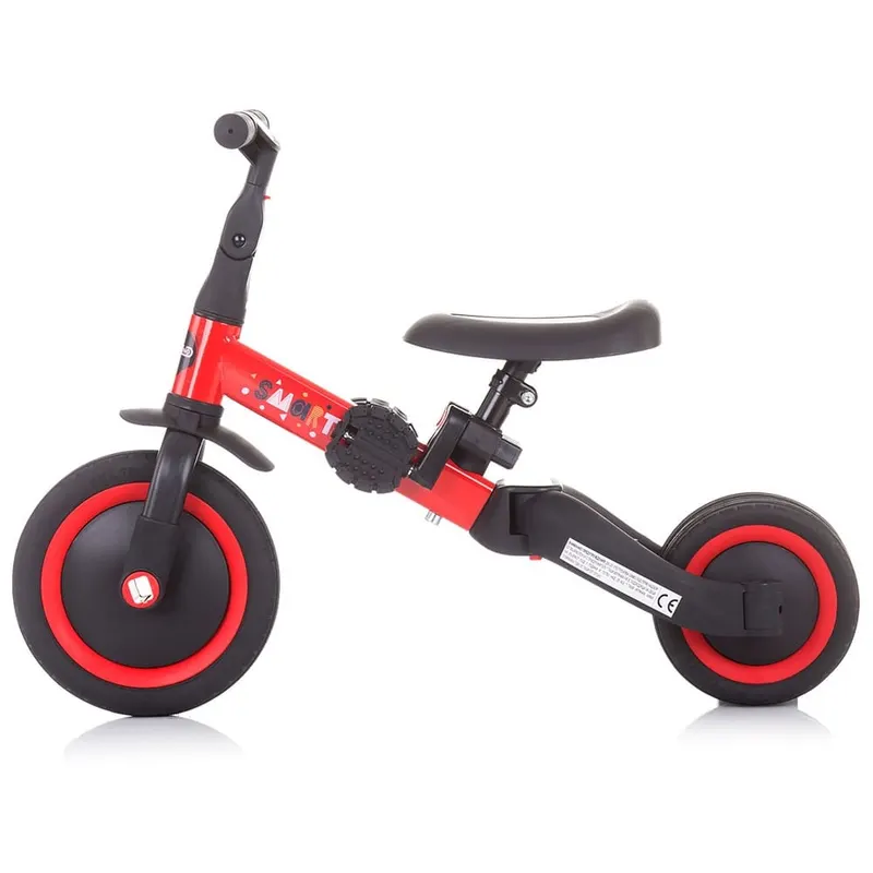 Tricicleta Chipolino Smarty, bicicleta echilibru, transformabila, 2 in 1, rosu KID039141 — imaginea 3