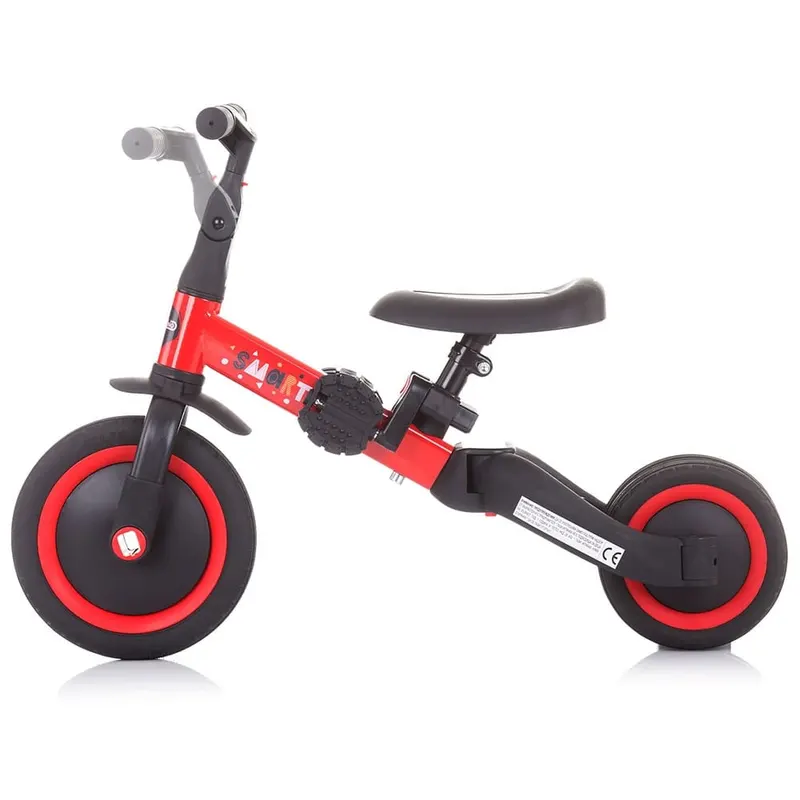 Tricicleta Chipolino Smarty, bicicleta echilibru, transformabila, 2 in 1, rosu KID039141 — imaginea 4
