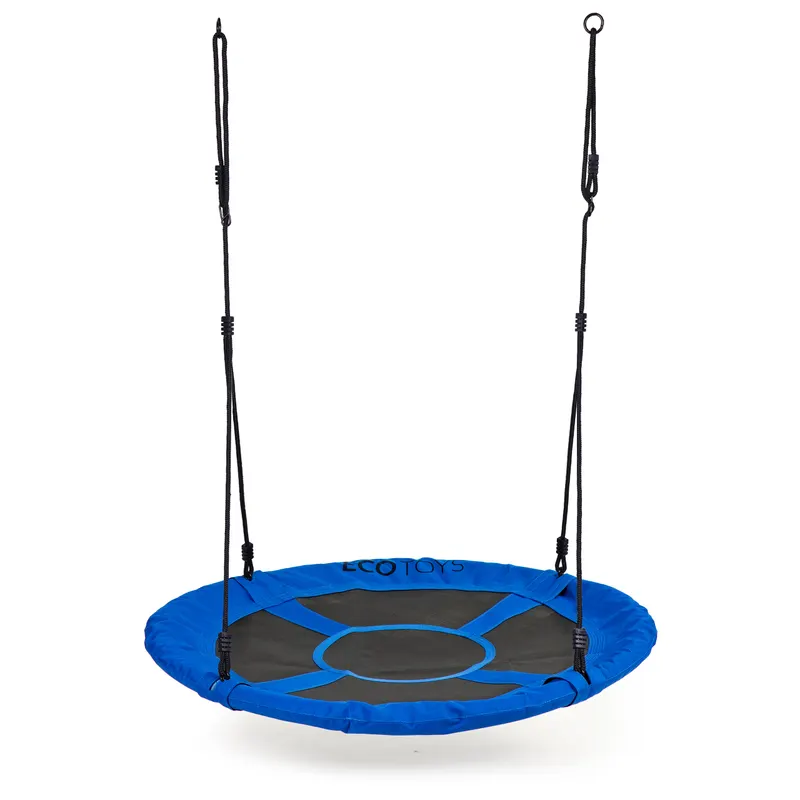 Leagan cuib Ecotoys, 150 kg, 100 cm, reglabil, albastru KID066811