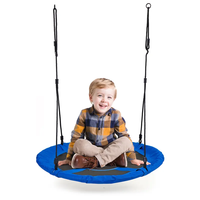 Leagan cuib Ecotoys, 150 kg, 100 cm, reglabil, albastru KID066811 — imaginea 2