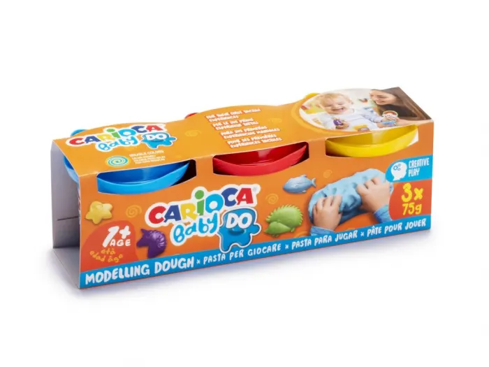 Plastilina Baby Dough Carioca 3x75 g cutie