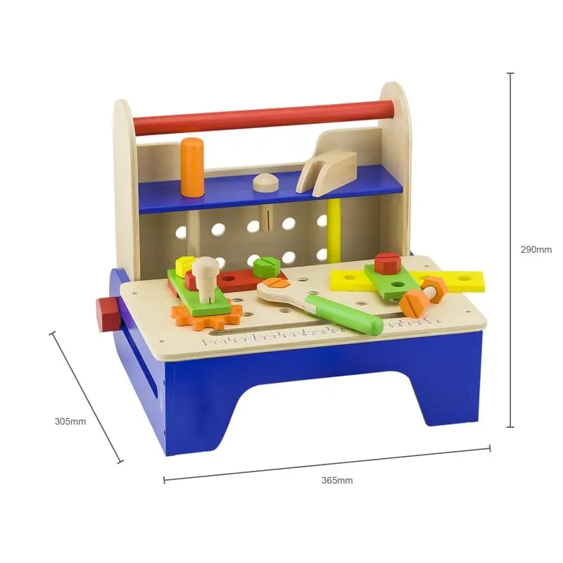 Trusa unelte pliabila Viga, lemn, multicolor, 32 piese KID598693 — imaginea 5